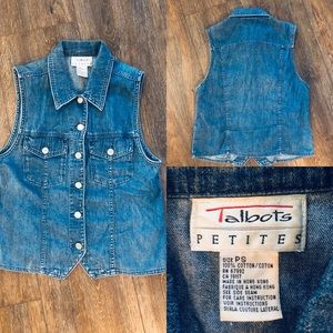 Talbots Denim Vest - Sz Petite S